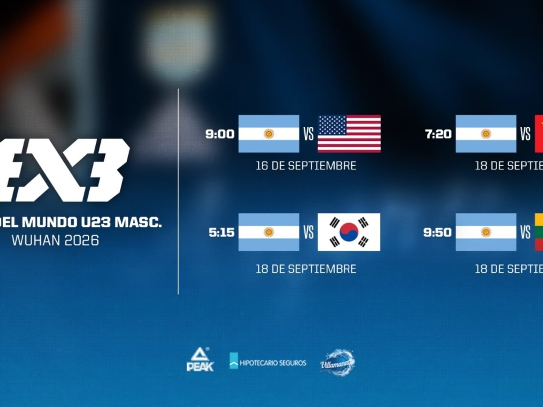La pelota naranja que viajó a Wuhan: Argentina entra en escena frente al Dream Team del 3x3