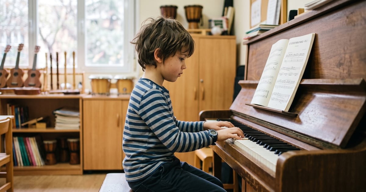 Cuando el piano suena en la memoria: chicos que estudian música sacan mejores notas en la escuela