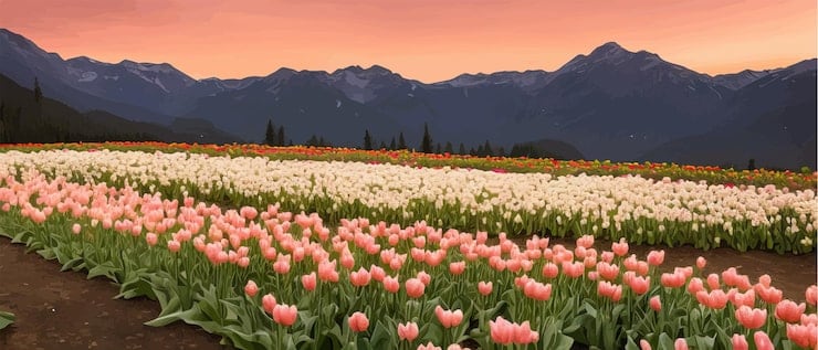 Trevelin se viste de colores: arranca la temporada de tulipanes en el Sur