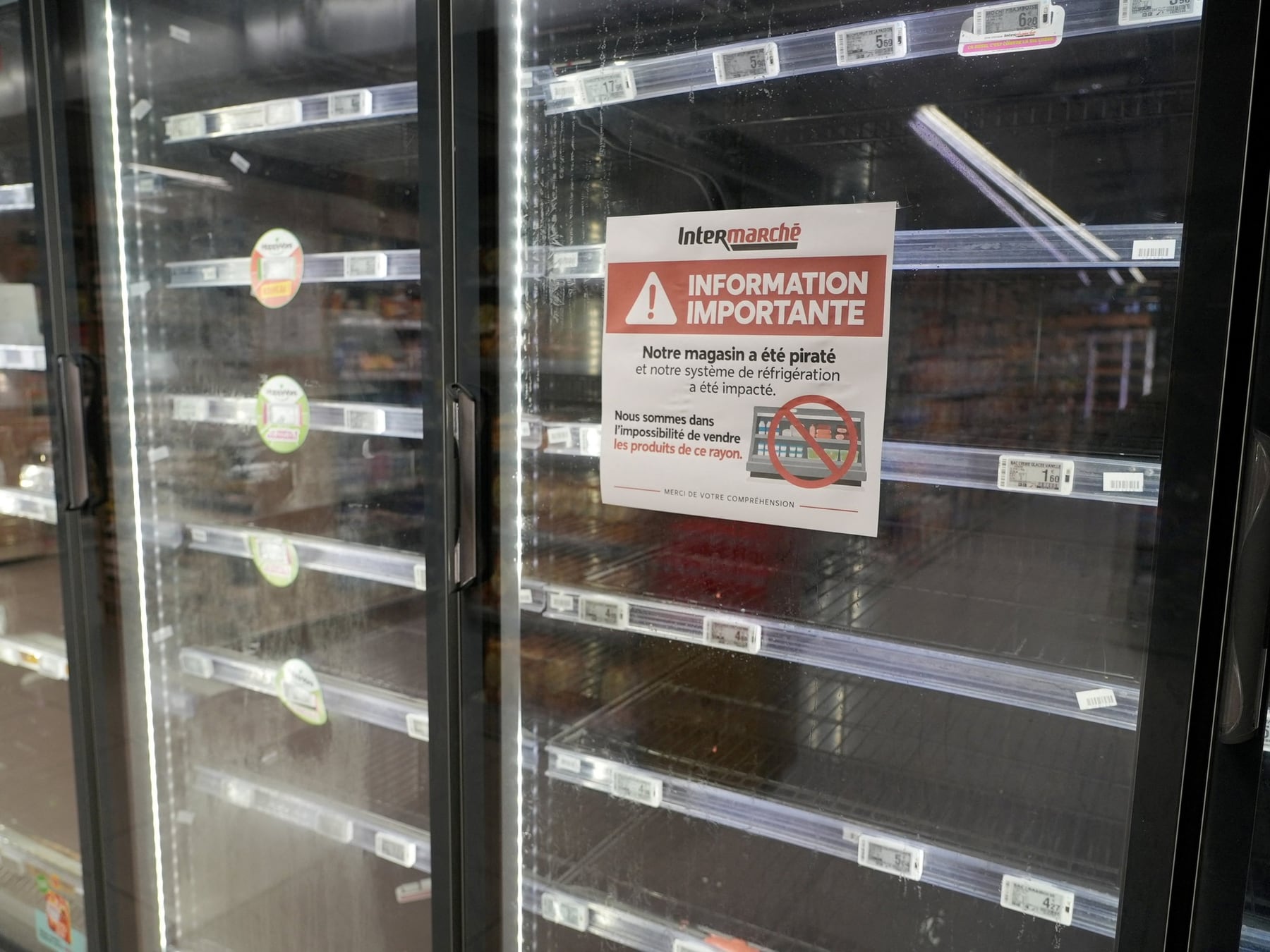 Un ciberataque en Francia expuso la fragilidad digital de las heladeras inteligentes de los supermercados