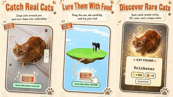 CatchCat: convertir la búsqueda de gatos callejeros en un juego de colección